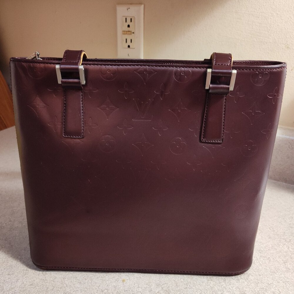 Louis Vuitton Mat Stockton Tote Purple Leather